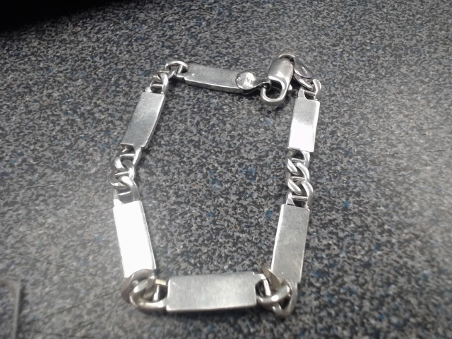 Bracelet argent italy avec plate ligner
