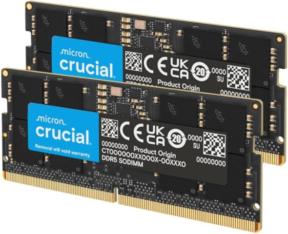 Kit de 2x16gb ddr5 4800 sodimm laptop