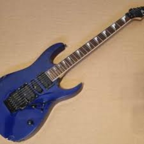 Guitar electric bleu goosd shape