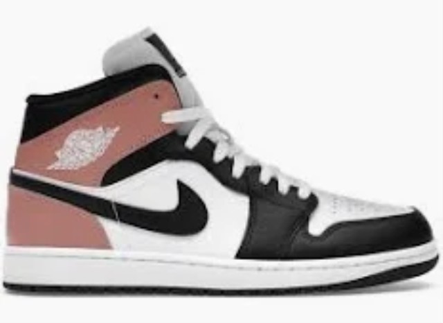 Air jordan 1 mid white/black-rust pink