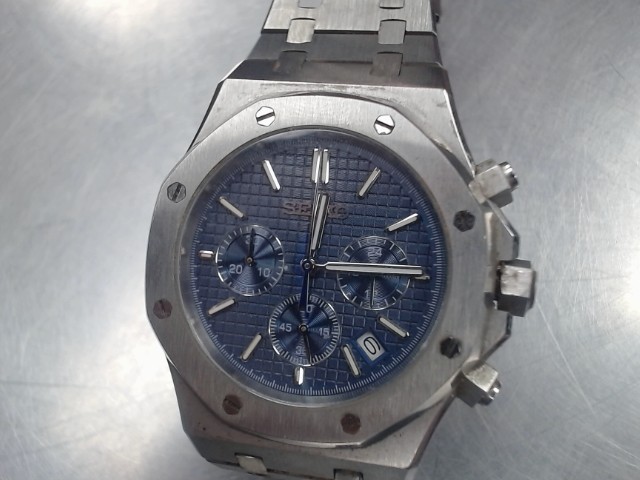 Seiko royal oak gris face bleu