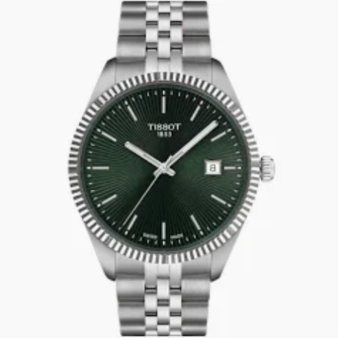 Tissot fluted bezel green dial