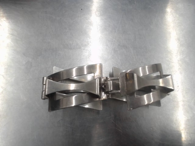 Barcelet argent neo punk oblique