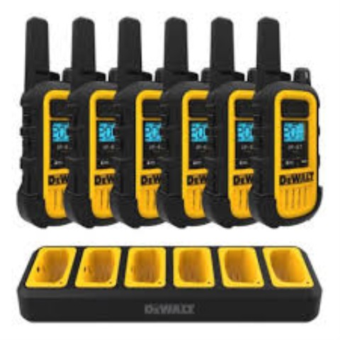 2 way radio set with heavy duty 6- walki