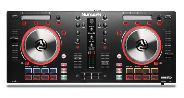 Table tournante dj led rouge avec boite