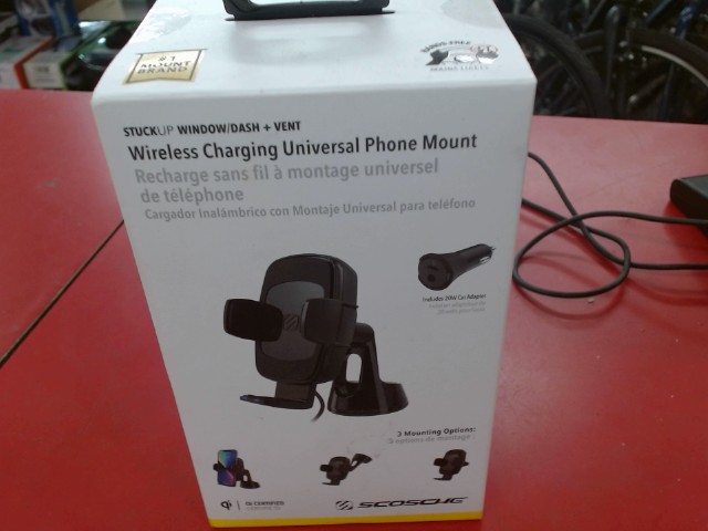 Wireless charging phone mount new/neuf