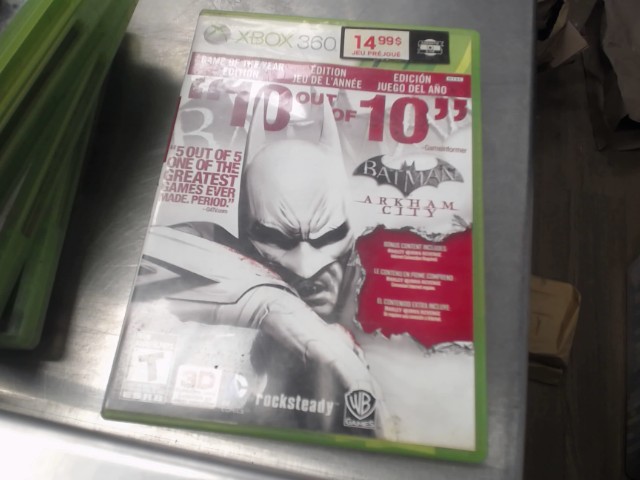 Batman arkhamcity 10 out of 10