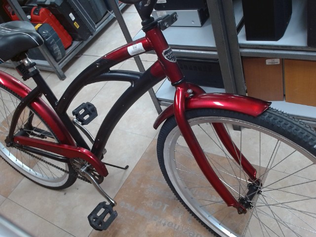 Velo de route noire et rouge