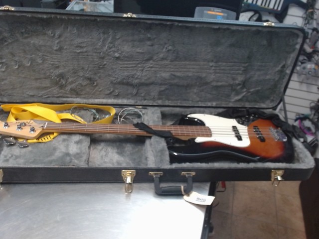 Bass electric 3 color sunburst fretless