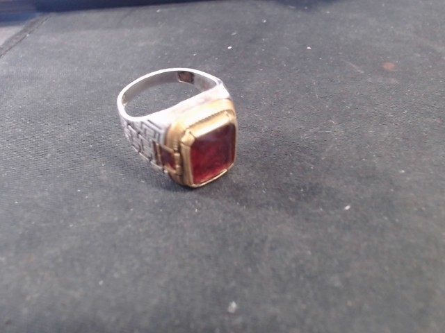 Bague + pierre rouge
