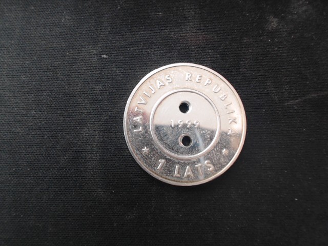 Silver coin latvijas republika 1999 1 la