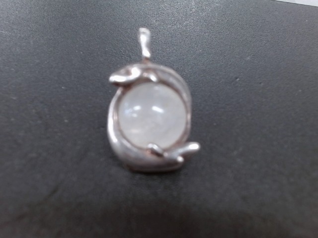 Breloque silver dilphon fake perle