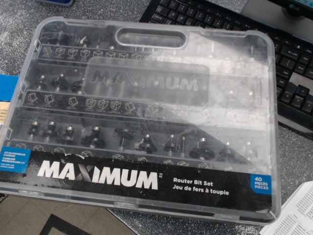 Maximum router bits set 40pcs