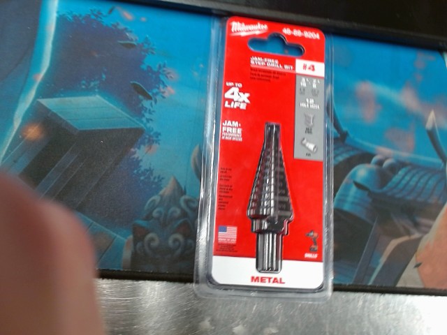 Jam-free step drill bit #4 new