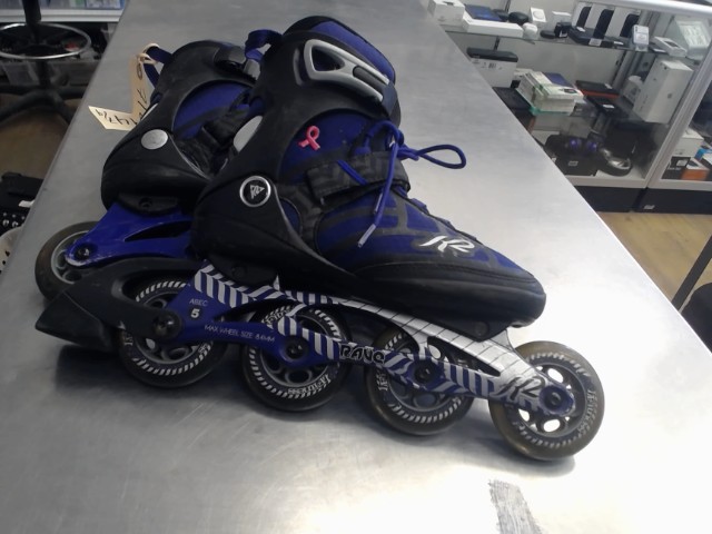 Patin roulette mauve et noir grandeur 7