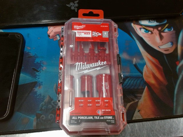 Diamond max hole saw bit set 8pc neuf