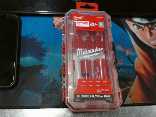 Diamond max hole saw bit set 8pc neuf