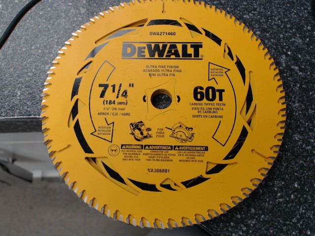 60t wood cutting blade 7 1/4