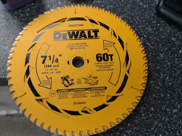 60t wood cutting blade 7 1/4