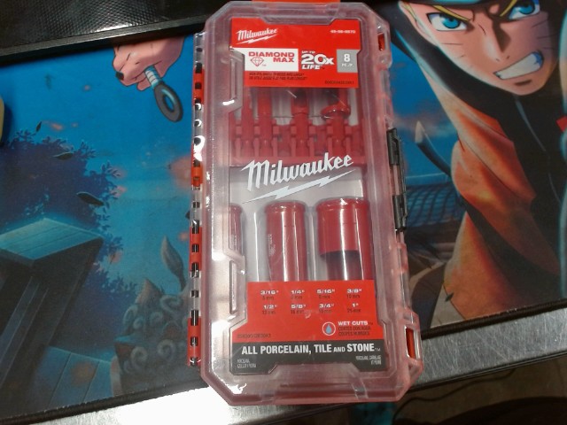 Diamond max hole saw bit set(8-piece)new