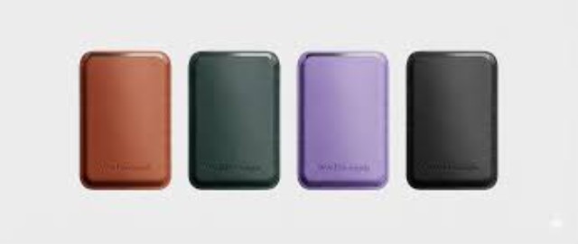Purple magsafe wallet for phone
