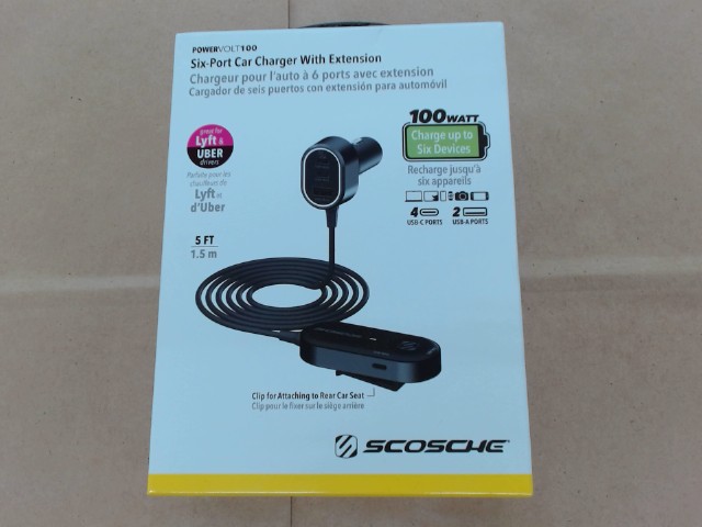 Chargeur pour auto 6 ports neuf/new