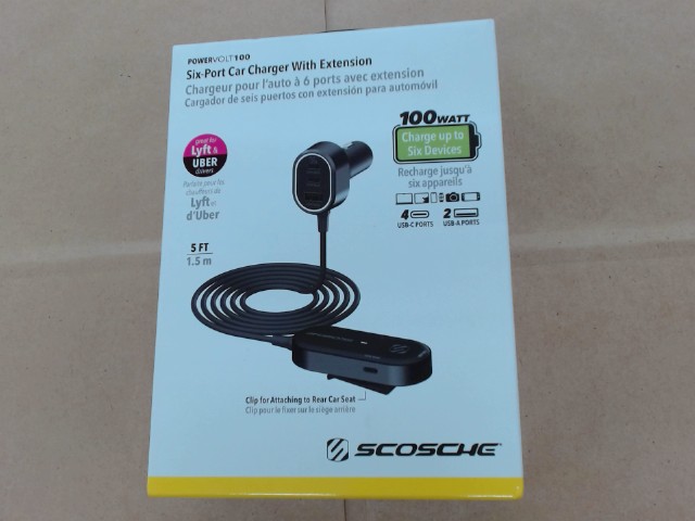 Chargeur pour auto 6 ports neuf/new