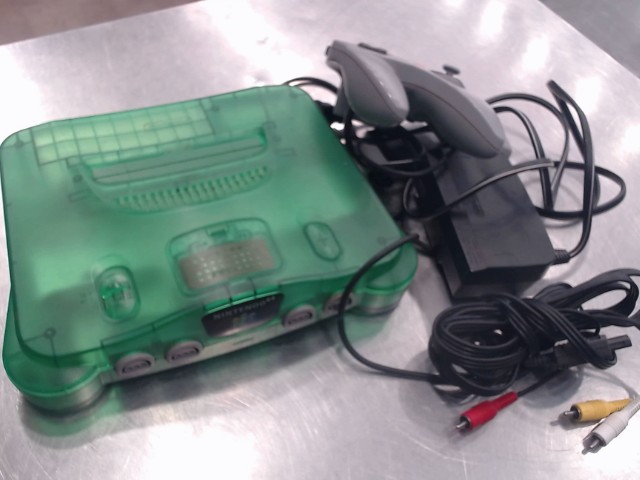 Nintendo 64 verte+fils+manette