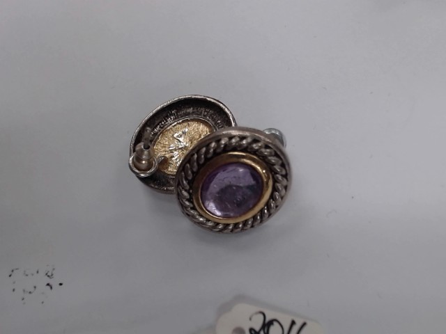 Paire de boucle d'oreille 2 tone