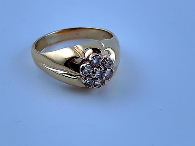 Bague en or 14kt diamants taille 10