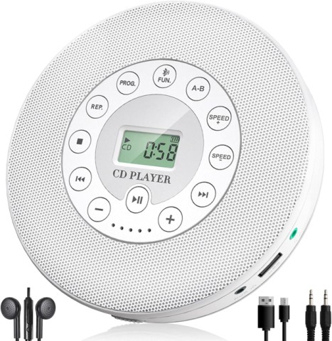 Lecteur cd portable blanc
