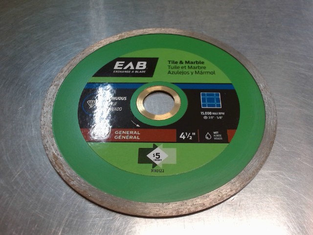 Lame 4-1/2'' tuile et marble