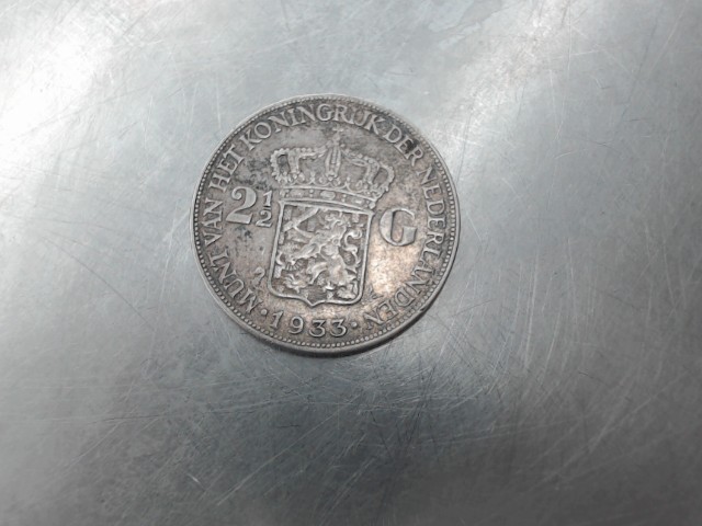 1933 netherlands 2 1/2 gulden coin