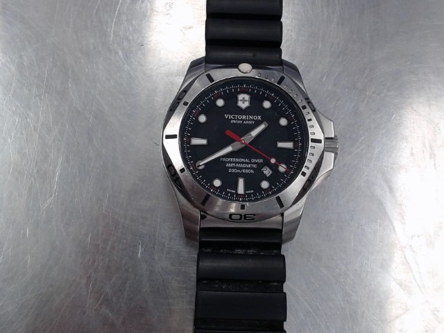 Montre stainless cadran noir