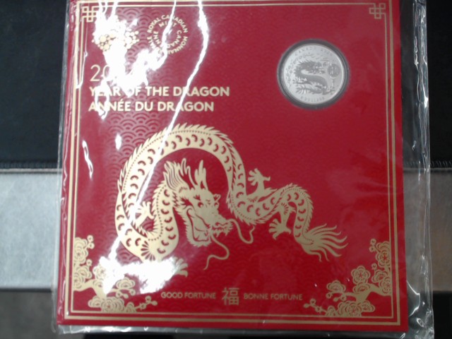 Coin argent 99.9 2024 year of the dragon
