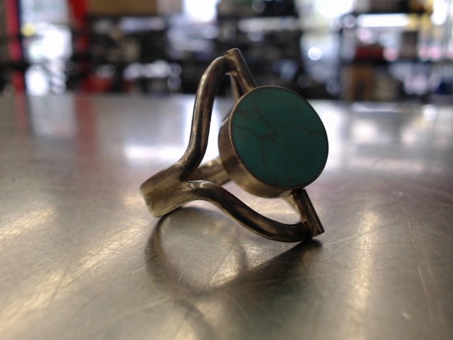 Bague en argent pierre tourne rouge bleu