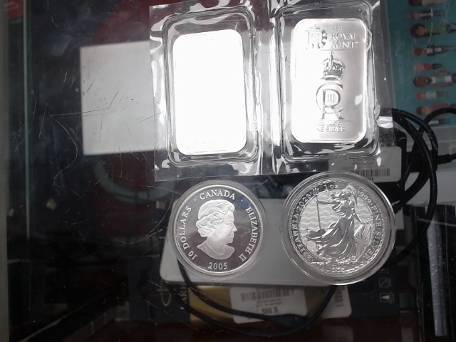 Argent 999 piece et bar