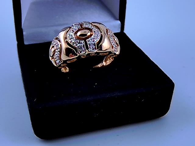 BAGUE EN OR 14KT AVEC DIAMANTS 