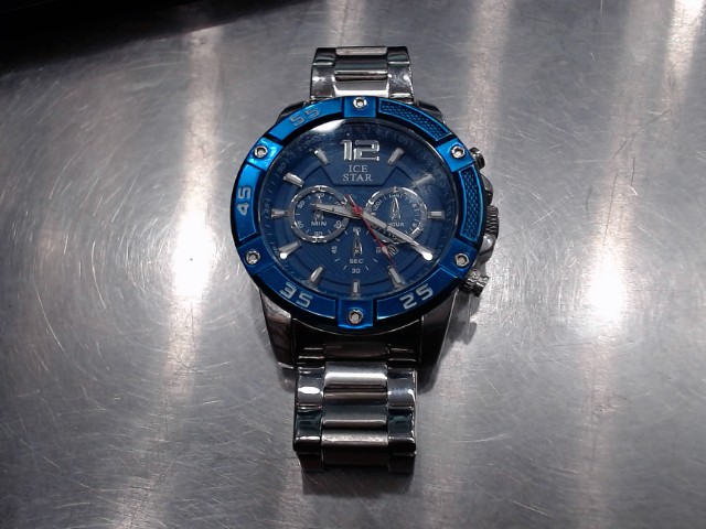 Montre bleue/argent
