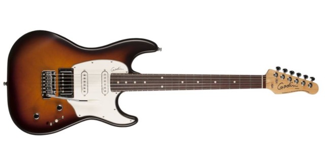 Strat style godin hss vintage burst