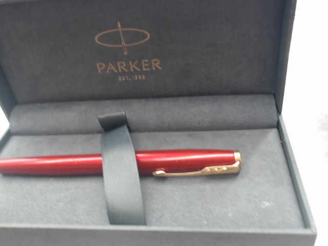 Stylo a fine pointe rouge trim gold