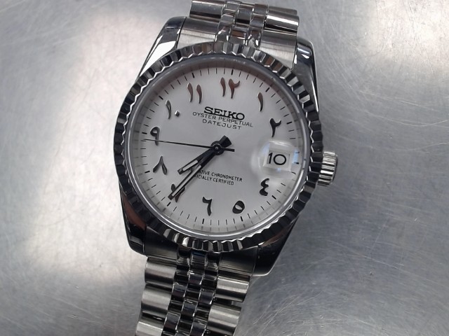 Seiko mod stainless arabic dial