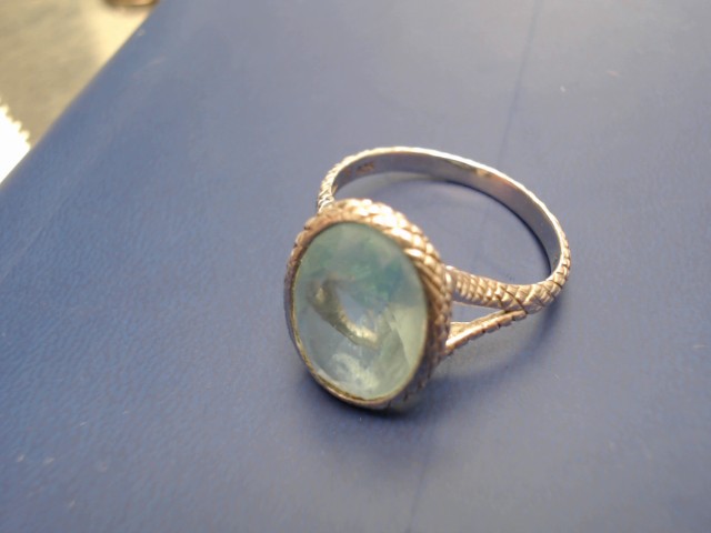 Bague pierre bleue