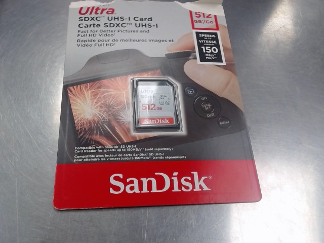 Carte sd sandisck 512gb