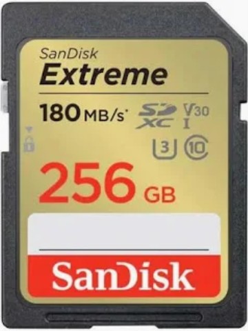Sandisk extreme 256gb sd