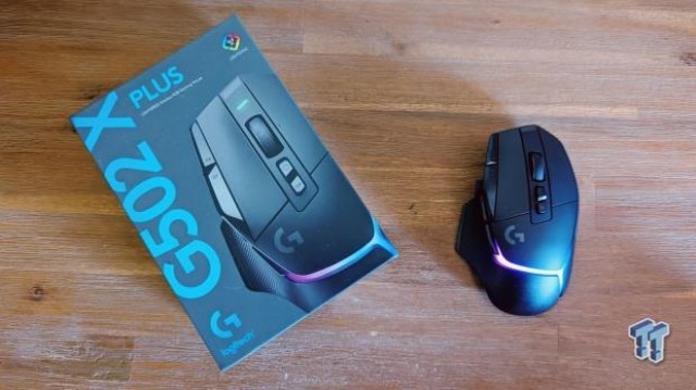 Logitech g502x gaming mouse in box