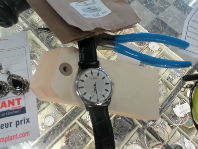 Montre cuir bracelet white dial