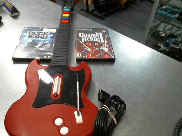 Guitare red octane+guitar hero 2+rockban