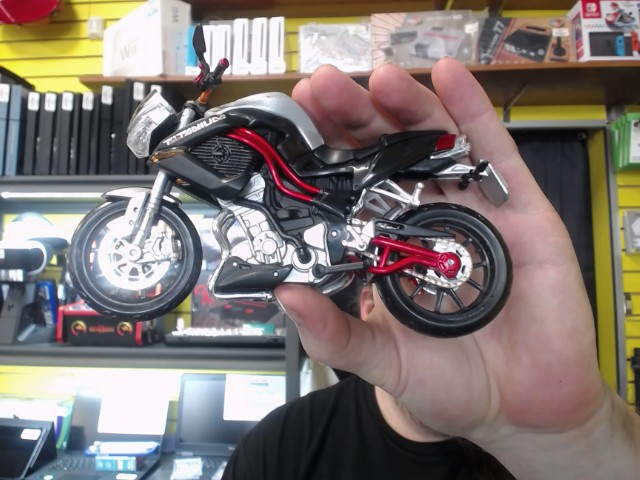 Moto miniature titanium noir rouge