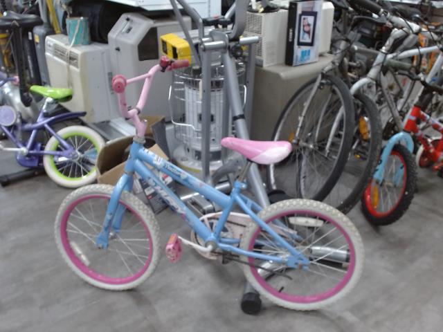Velo pour enfant bleu rose(flat avant)
